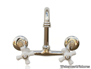 WMF-LF-604-PC - Wall-mounted 2 hole brass washbasin mixer _ WatermarkFixtures