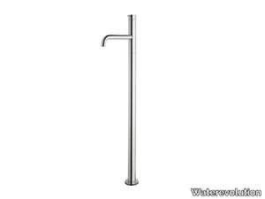 FLOW T1.34 - Floor standing chromed brass bathtub tap _ Waterevolution