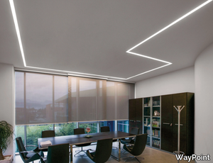 STRIPE SYSTEM WITH EDGES - Ceiling mounted Anodized aluminium linear lighting profile for LED modules _ WayPoint