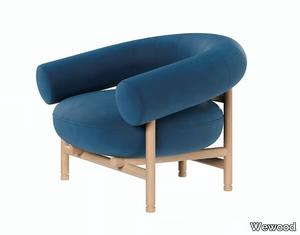 LOOP - Upholstered fabric armchair with armrests _ Wewood