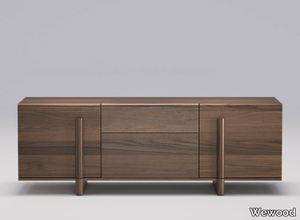 BRUTALIST - Walnut sideboard with drawers and doors _ Wewood