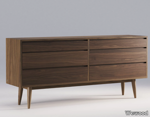 DOUBLE - Walnut chest of drawers _ Wewood