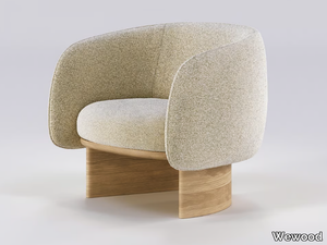 NIDO - Upholstered fabric armchair with armrests _ Wewood