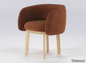 NIDO - Upholstered fabric chair with armrests _ Wewood