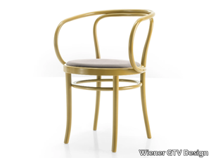 WIENER STUHL - Beech chair with armrests _ Wiener GTV Design