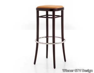 VIENNA 144 - High upholstered beech barstool _ Wiener GTV Design