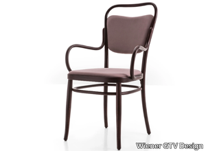 VIENNA 144 - Upholstered beech chair with armrests _ Wiener GTV Design