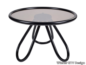 ARCH COFFEE TABLE - Round wood and glass coffee table _ Wiener GTV Design