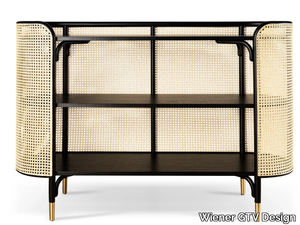 MOS - Beech console with woven cane inserts _ Wiener GTV Design