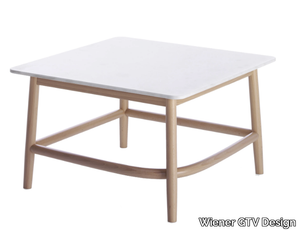 SINGLE CURVE LOW TABLE - Square marble coffee table _ Wiener GTV Design