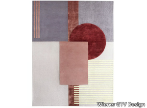 PINK - Hand-knotted rectangular rug in wool and viscose _ Wiener GTV Design