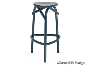 TRIO - High wooden barstool _ Wiener GTV Design