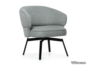 MORTON - Swivel fabric armchair with armrests _ Wittmann