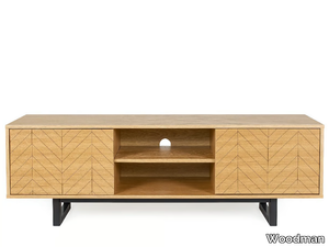 CAMDEN HERRINGBONE - Wood veneer TV cabinet _ Woodman