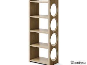 BAU - Open freestanding wood veneer bookcase _ Woodman