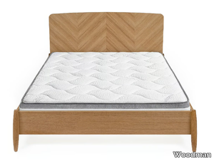 FARSTA HERRINGBONE - Wood veneer double bed _ Woodman