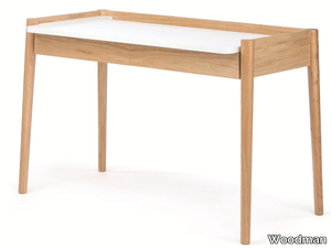 FELDBACH - Rectangular melamine-faced chipboard writing desk with drawers _ Woodman