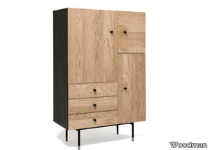 JUGEND - Wood veneer highboard with drawers _ Woodman