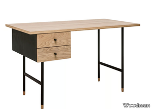 JUGEND - Rectangular wood veneer writing desk _ Woodman