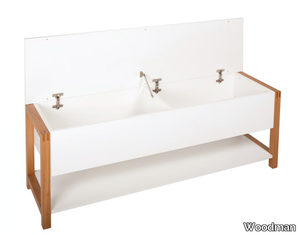 NORTHGATE - Storage melamine-faced chipboard bench _ Woodman