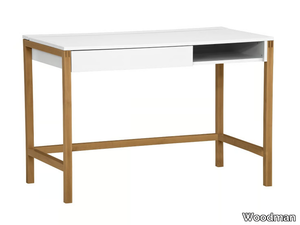 NORTHGATE - Rectangular melamine-faced chipboard writing desk with drawers _ Woodman