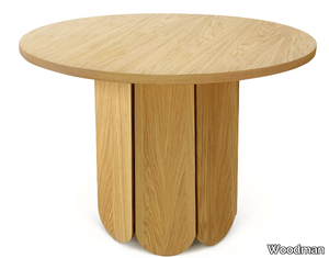 SOFT - Round wood veneer dining table _ Woodman