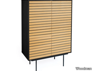 STRIPE - Wood veneer highboard with doors _ Woodman