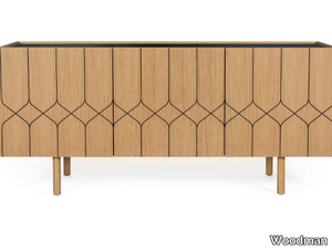 PORTO VICTORIA - Wood veneer sideboard with doors _ Woodman