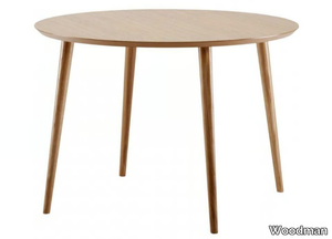CLOYD - Round wood veneer dining table _ Woodman