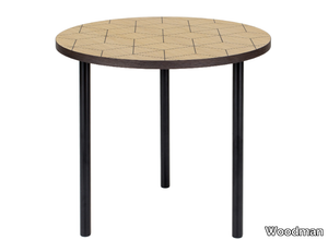 ARTY TRIANGLE - Round wood veneer coffee table _ Woodman