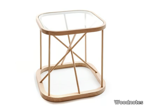 TWIGGY S - Square wood and glass coffee table _ Woodnotes