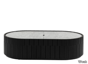 REPETA 04 - Oval solid wood coffee table _ Woak