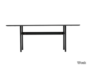 BRIONI - Rectangular detachable solid wood table _ Woak