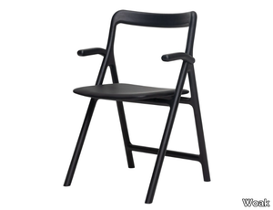 MARSHALL - Solid wood chair with armrests _ Woak