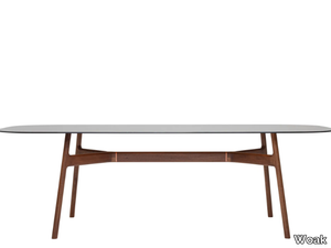 MARSHALL - Wood and glass dining table _ Woak