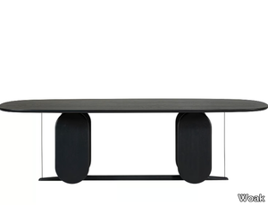 WHERRY - Oval wooden dining table _ Woak