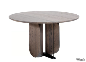 WHERRY - Round wooden dining table _ Woak