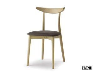 1441 - Wooden chair with integrated cushion _ XLINE