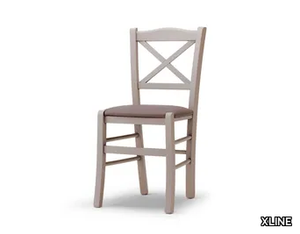 1454 - Wooden chair with integrated cushion _ XLINE