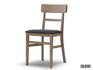 1143 - Wooden chair with integrated cushion _ XLINE