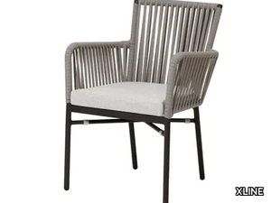 PERLA - Rope garden chair with armrests _ XLINE