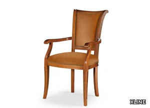 4215 - Wooden chair with armrests with integrated cushion _ XLINE