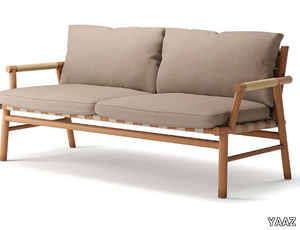 UZ - Teak and Sunbrella® garden sofa _ YAAZ