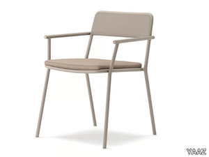 EDI - Aluminium chair with armrests _ YAAZ