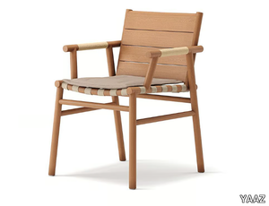 UZ - Teak garden chair with armrests _ YAAZ