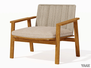 DENK - Teak garden armchair with armrests _ YAAZ