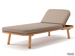 UZ - Recliner Sunbrella® and teak sun lounger _ YAAZ