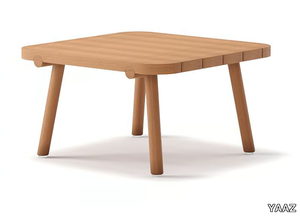 UZ - Square low teak garden side table _ YAAZ