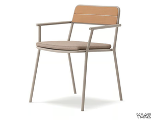 EDI - Aluminium chair with armrests _ YAAZ