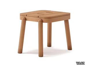 UZ - Low teak garden stool _ YAAZ